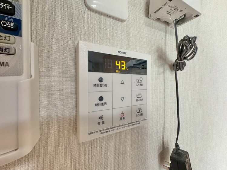 設備 見やすい画面で操作しやすい給湯パネルです。