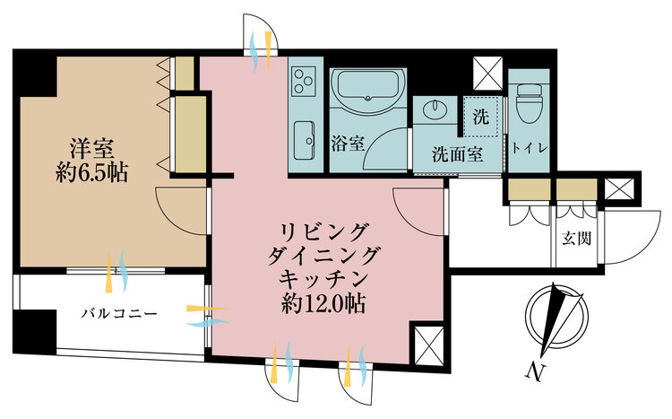その他 1LDK、専有面積45.68m2