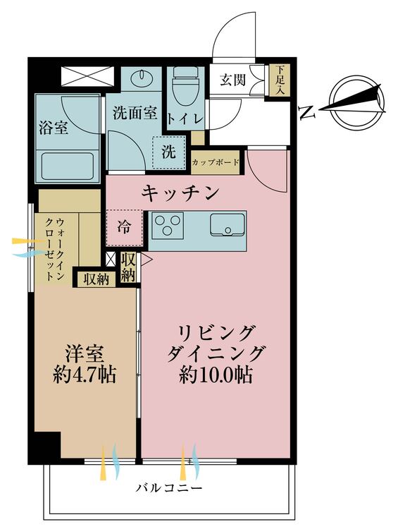 その他 1LDK、専有面積35.04m2、バルコニー面積4.8m2