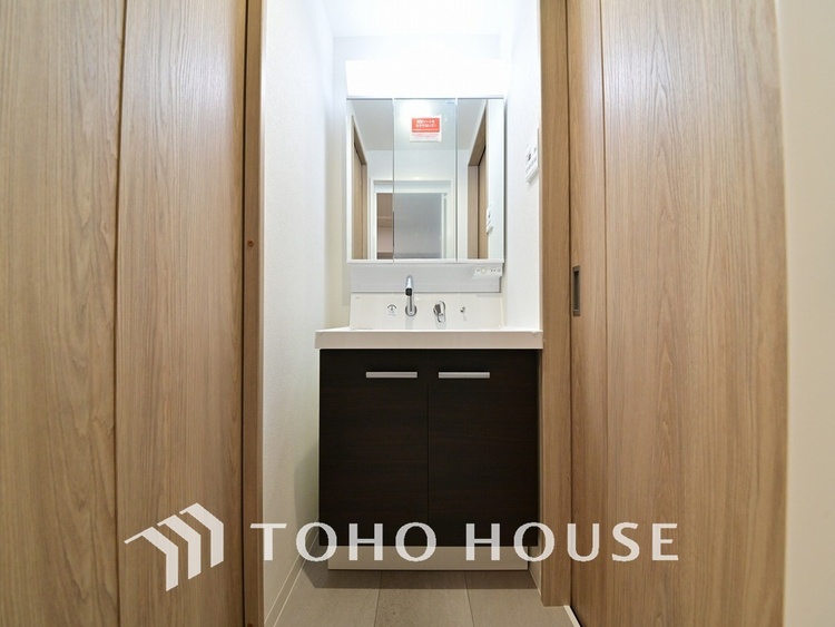 洗面 清潔感のある洗面室