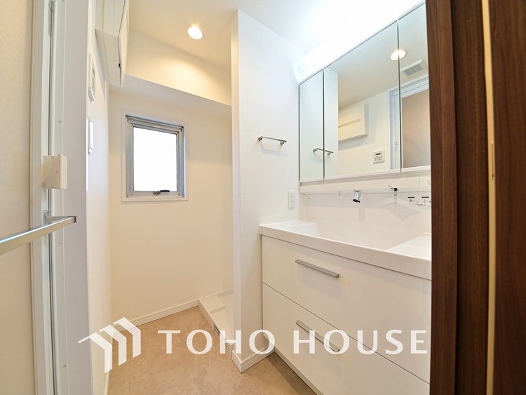 洗面 清潔感のある洗面室