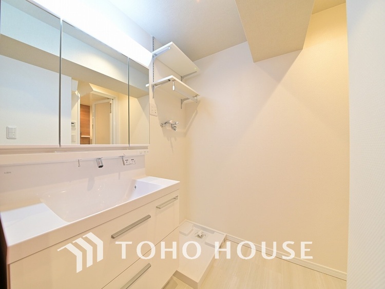 洗面 清潔感のある洗面室