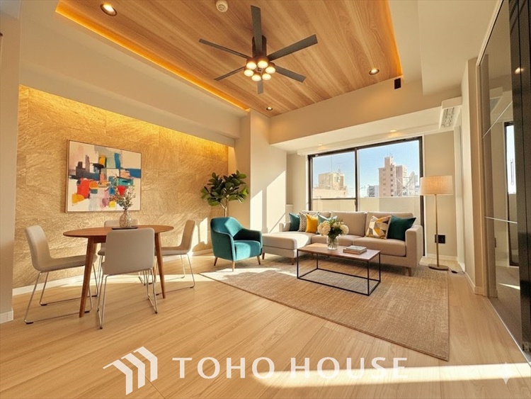 内装 ＊配置してある家具や小物はCGによるイメージ画像です。ここにはみんなが集い、食事と楽しい会話が始まる。