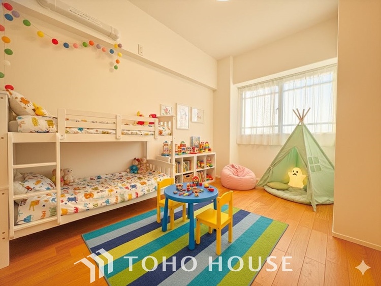 内装 ＊配置してある家具や小物はCGによるイメージ画像です。子供の成長に合わせて使える快適空間。