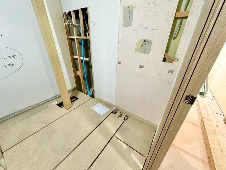 洗面 清潔感を感じられる洗面化粧台。