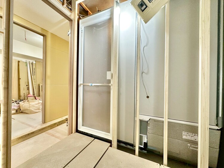 洗面 十分な広さの脱衣所。