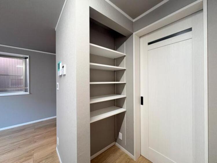 収納 【パントリー】キッチンまわりはスッキリとしていたいですよね。 