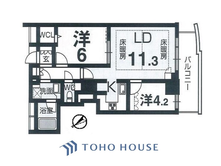 間取り 暮らし続けることで、住まいの意味を問いかける。団欒を育むスペースは通風・日当たり良好で、窓を開けるとすこやかな風が吹き抜けます。