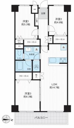 高尾パークハイツA棟の物件画像