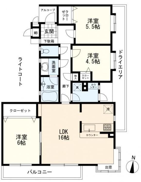 間取り 間取図(３ＬＤＫ)