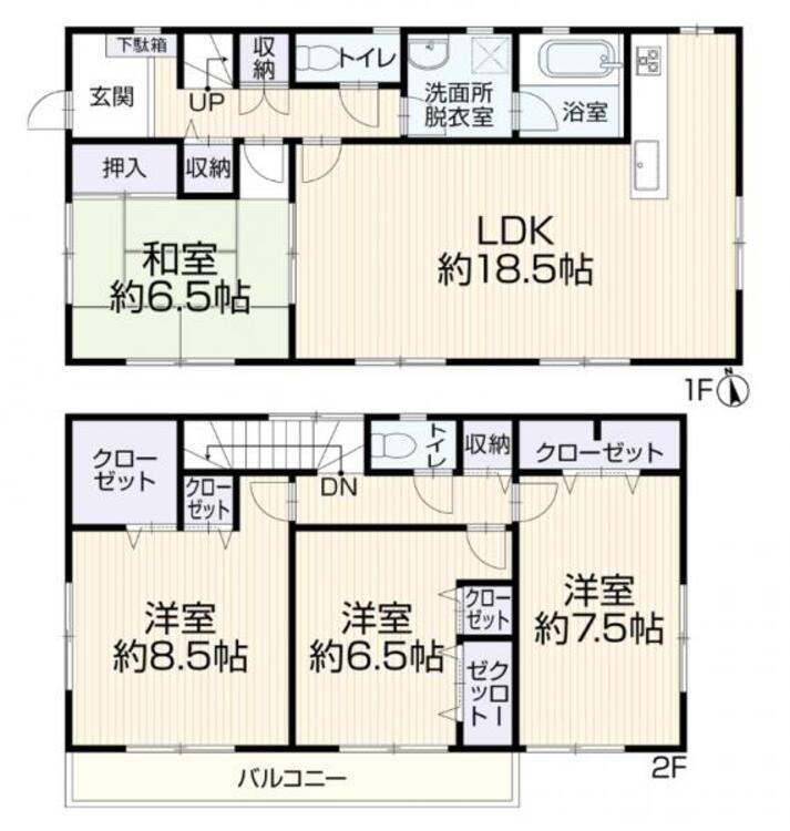 間取り 太陽光発電システム搭載の、環境に優しいエコハウス