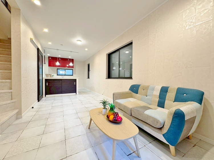 居間 豊かな居住性と、安心感を満たすクオリティが見事に調和した住空間。