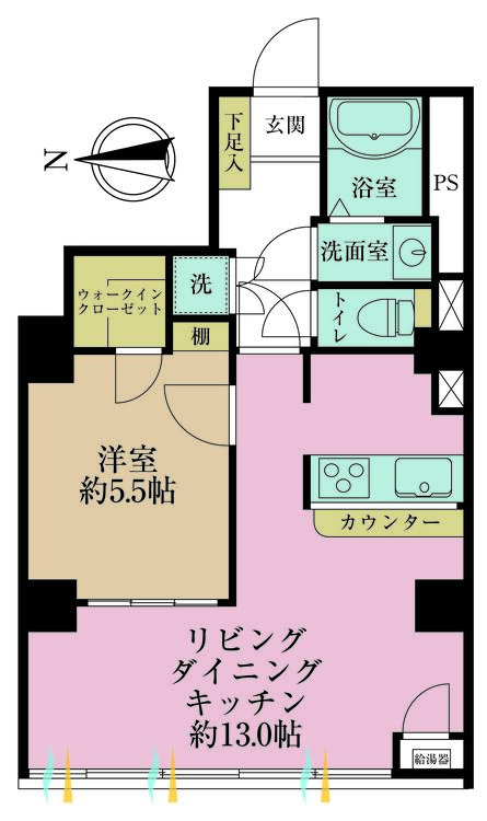 その他 1LDK、専有面積45.51m2