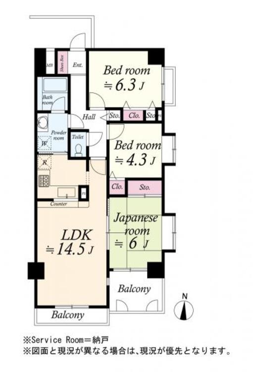 間取り 間取図　3LDK