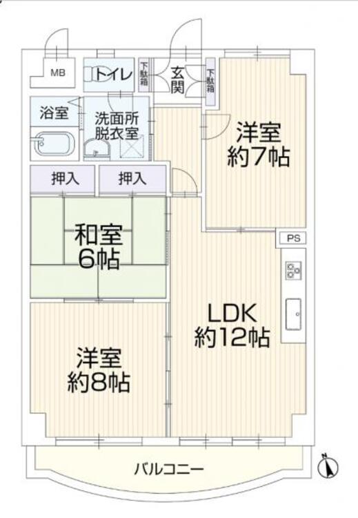 間取り 充実のプライベートスペース、全居室6帖以上の住まい。