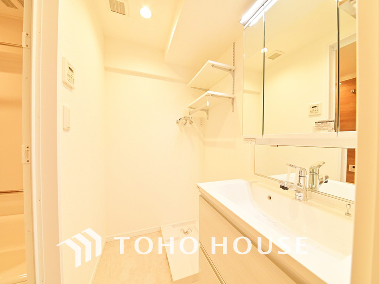 洗面 清潔感のある洗面室