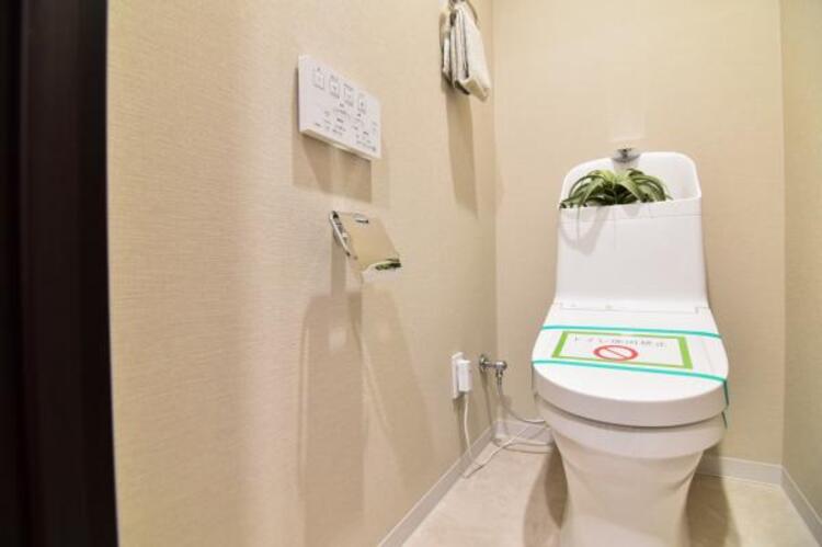 トイレ 清潔感の溢れるトイレです。落ち着いた空間で安らぎのひとときをお過ごし頂けます。（家具、小物はイメージです）