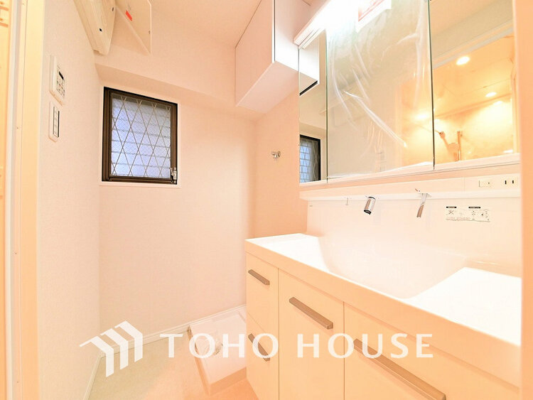 洗面 清潔感のある脱衣場