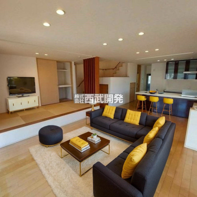 居間 【配置してある家具や小物はCGによるイメージです。】LDK２６．１２帖