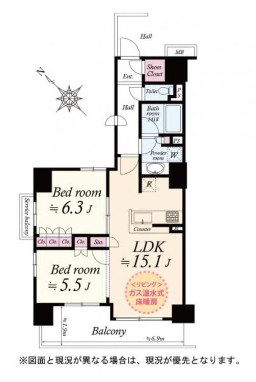 間取り 間取り図　3ＬＤＫ