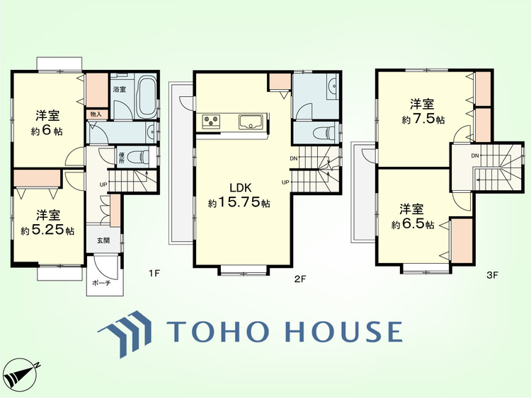間取り 4LDK　土地面積70.01平米、建物面積101.85平米