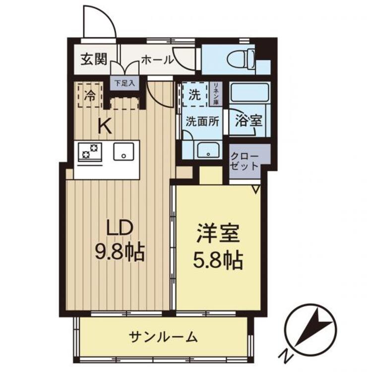 間取り 【間取り図】新規リフォーム済物件です！設備も充実しております！