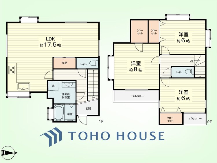 間取り 3LDK　土地面積126.65平米、建物面積93.98平米