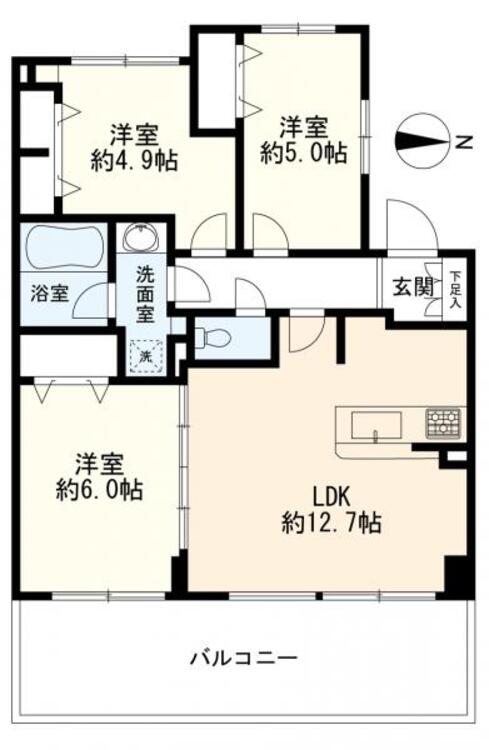 間取り 間取図　３ＬＤＫ