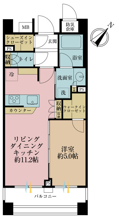 その他 1LDK、専有面積40.72m2、バルコニー面積7.28m2