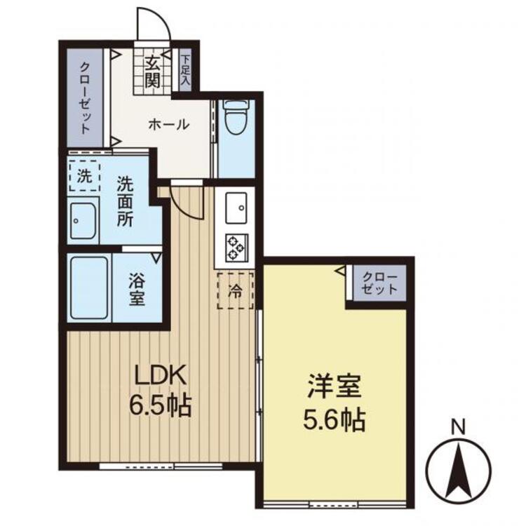 間取り 【間取り図】新規フルリノベーションで室内ピカピカです！オートロック付きでセキュリティ面も安心です！
