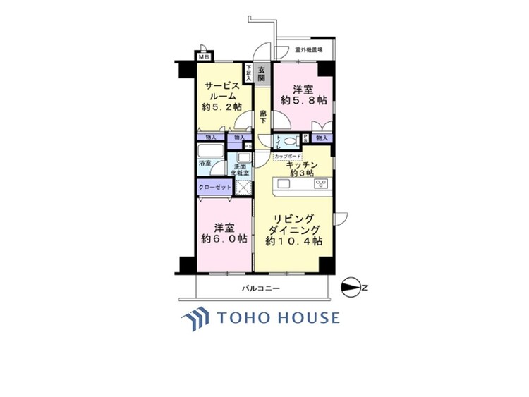 間取り ◆居心地のいい暮らし◆には欠かせない眩い採光。ゆったりとした幅の窓からこの空間に降り注ぐ採光が絶えない。明るいリビングこそ居心地のいい暮らしが待っているのだと思う。