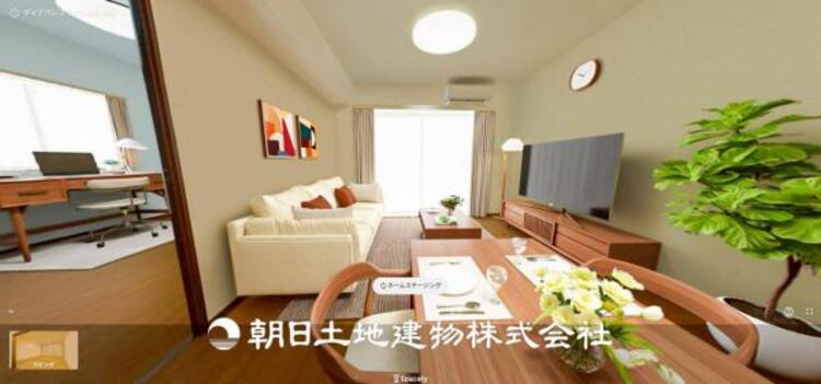 居間 【リビング】1日の中で最も長い時間を過ごすことになるリビングだからこそ、いつも笑顔があふれる空間であるように。広々とした空間から幸せな未来を。