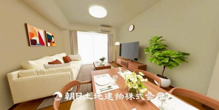 居間 【リビング】大切なご家族、招いた友人と過ごすひと時を溢れる光が優しく包み込む空間。大切な人とともに、心穏やかに過ごすひととき。家族との時間、自分の時間を大切にできる空間を作りました。