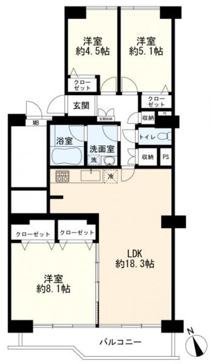 間取り ３ＬＤＫ