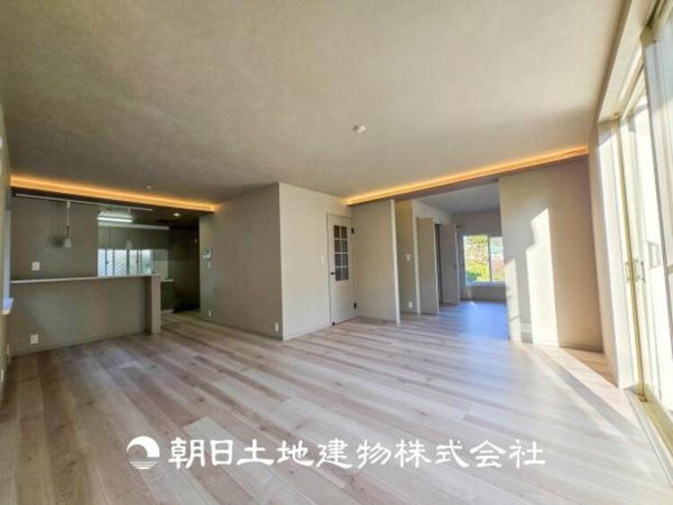 居間 リビングで家族との時間、自分の時間を大切にできる空間を作りました。