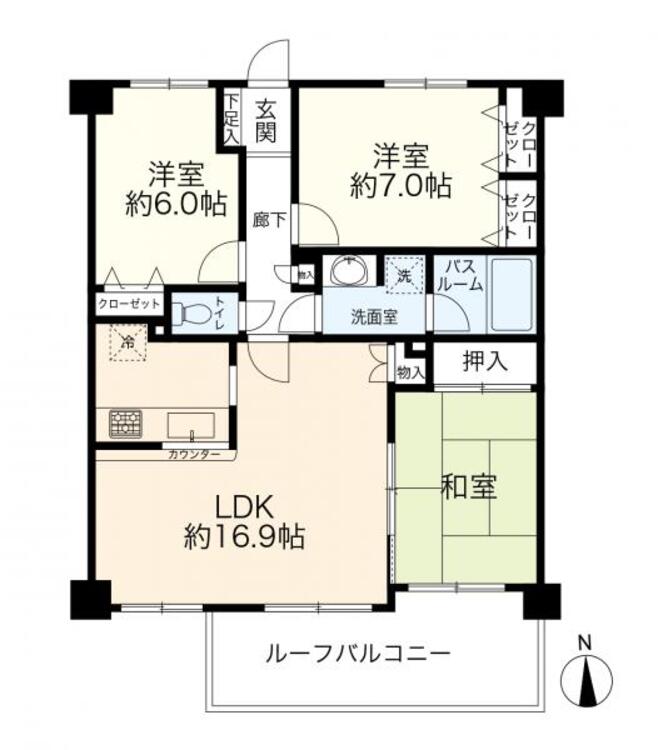 間取り 間取図　３ＬＤＫ