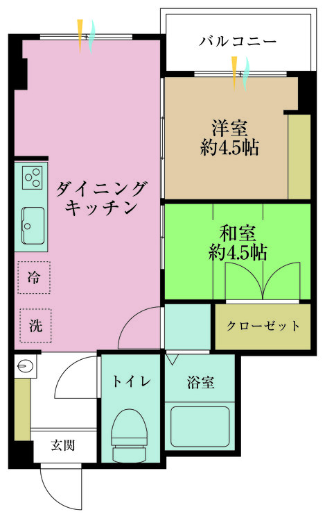 その他 2DK、専有面積38.27m2