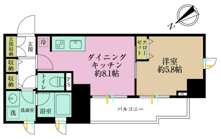 その他 1DK、専有面積35.26m2、バルコニー面積7.06m2