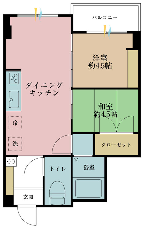 その他 2DK、専有面積38.27m2