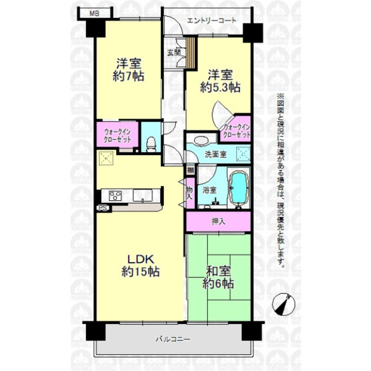 間取り 空室ですのでお気軽にご内覧出来ます！