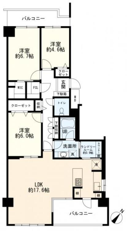 間取り 間取図　３ＬＤＫ
