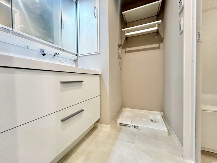 その他 十分な広さの脱衣所。