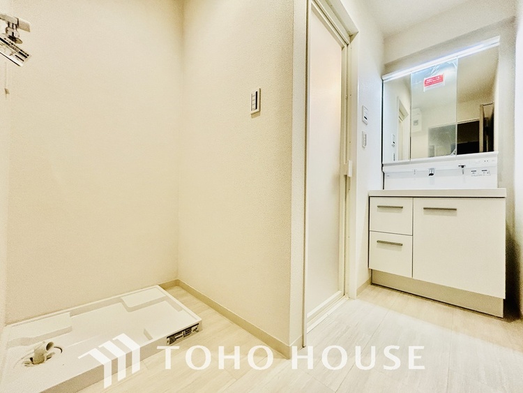 洗面 清潔感のある洗面室