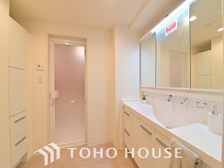 洗面 清潔感のある洗面室