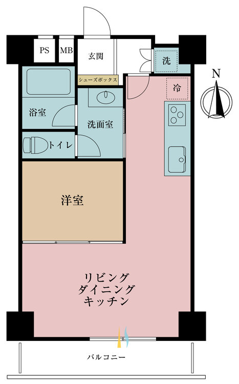 その他 1LDK、専有面積35.55m2、バルコニー面積4.5m2
