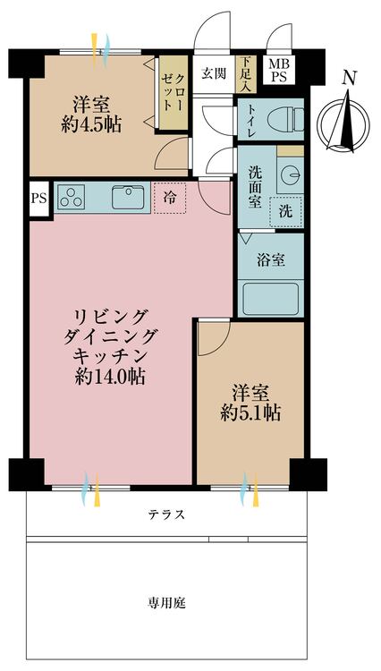 その他 2LDK、専有面積53.69?