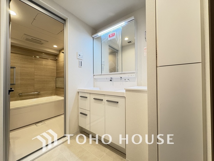 洗面 清潔感のある洗面室