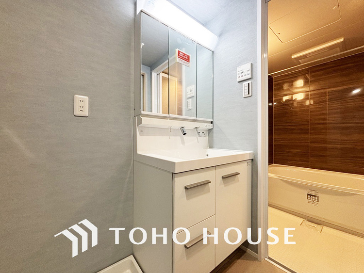 洗面 清潔感のある洗面室