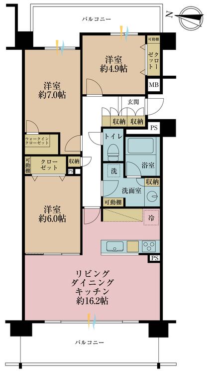 その他 3LDK、専有面積78.94m2、バルコニー面積20.76m2