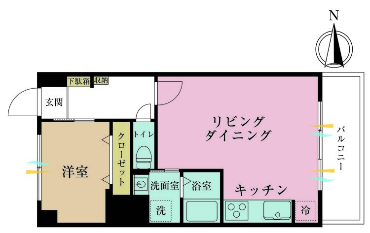 その他 1LDK、専有面積37.4m2、バルコニー面積5.28m2
